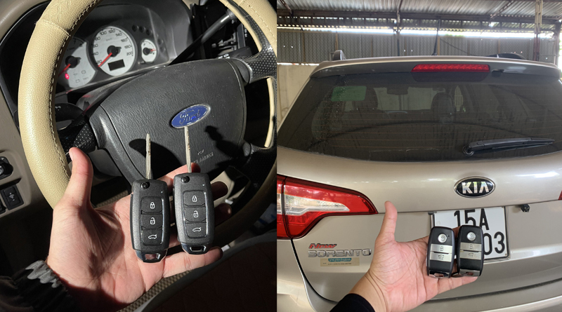Chìa gập xe ô tô, chìa smartkey xe ô tô