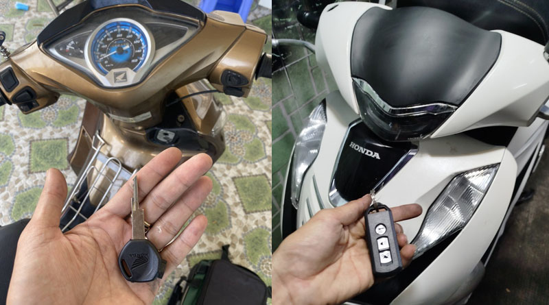 Chìa khóa cơ và chìa smartkey Honda