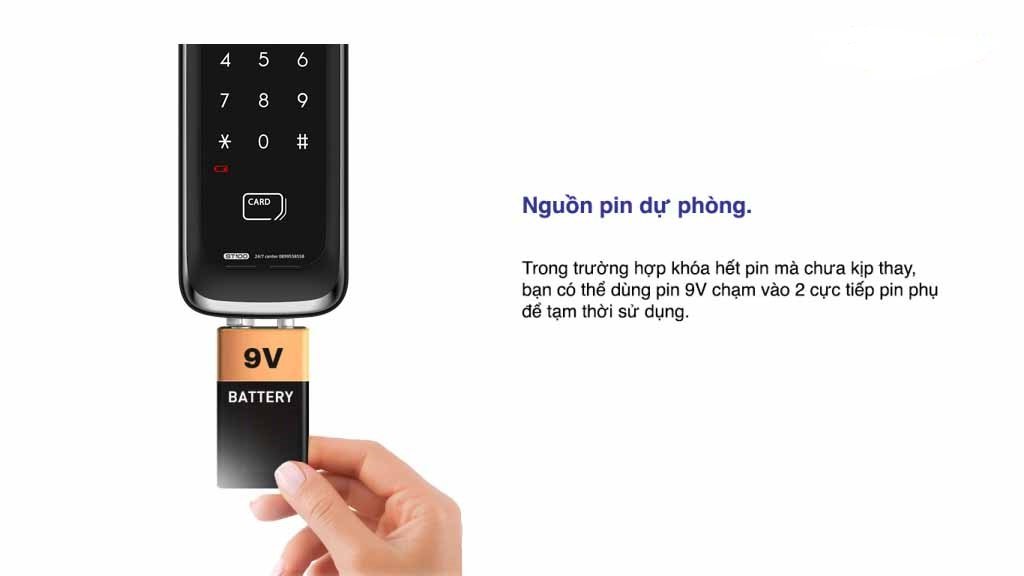 Ảnh minh họa Cách mở khóa vân tay khi hết pin Chí Minh - Hình 1